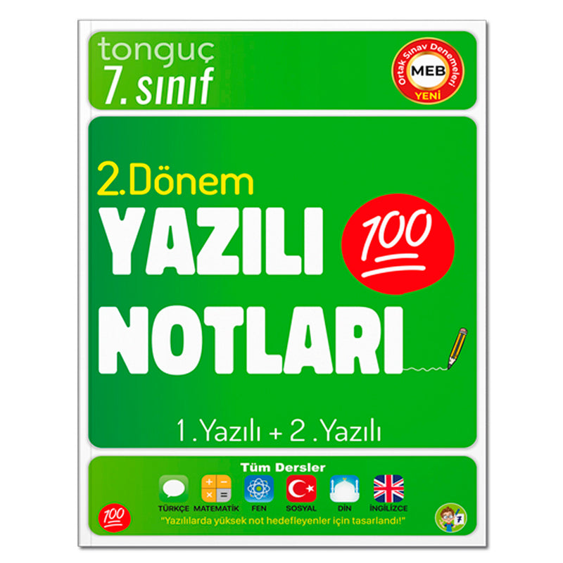 Tonguç Akademi Yayınları 7. Sınıf  2. Dönem Yazılı Notları