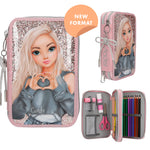 Top Model 2 Katlı Simli Dolu Kalem Kutusu, N/A