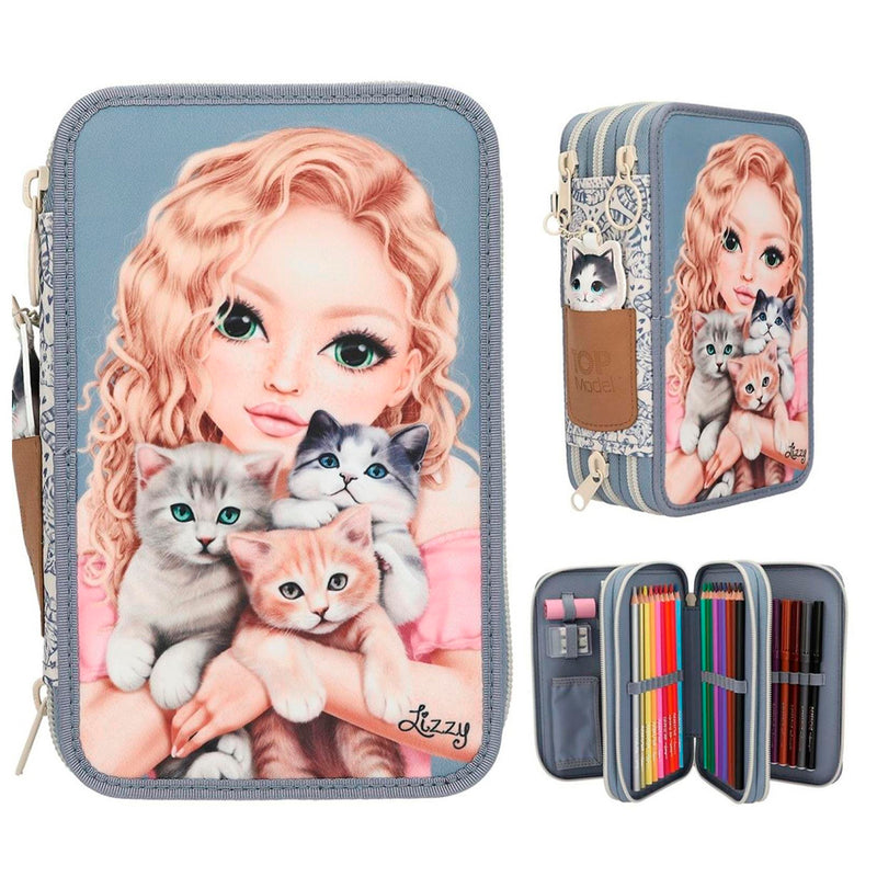 Top Model 3 Katlı Kedi Sevgisi Dolu Kalem, N/A