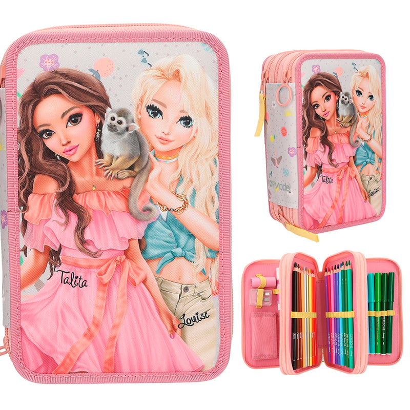 Top Model 3Katlı Kalem Kutusu Kızlar ve Maymun, N/A