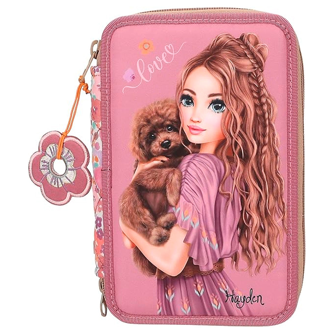 Top model Dolu Kalem Kutusu Çiçek Desenli