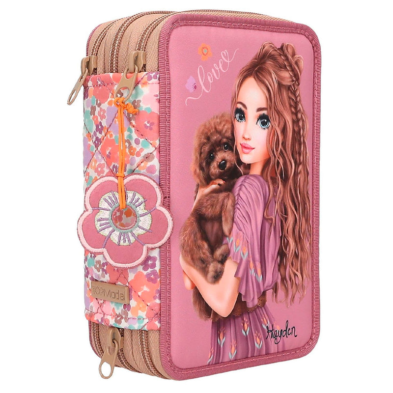 Top model Dolu Kalem Kutusu Çiçek Desenli