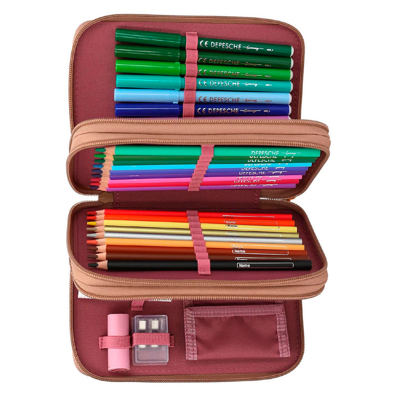 Top model Dolu Kalem Kutusu Çiçek Desenli