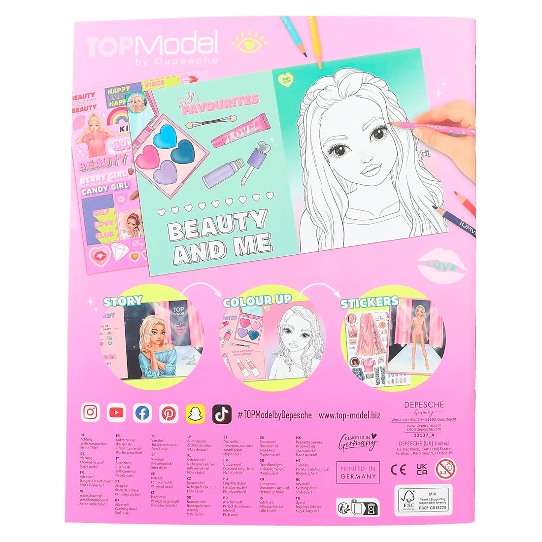 Top model Güzellik Ve Eğlence Boyama Kit