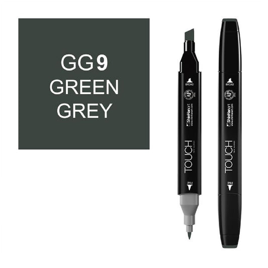 Touch Twin Green Grey Marker - Sanatsal Çizim ve Tasarım Kalemi