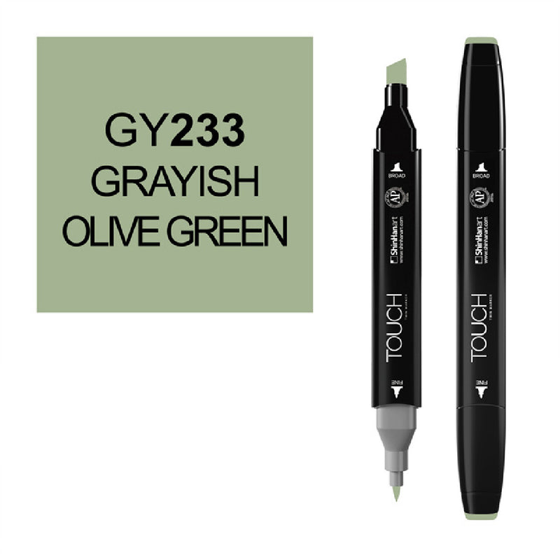 Touch Twin Marker - Grimsi Zeytin Yeşili Sanat, Çizim ve Tasarım Kalemi