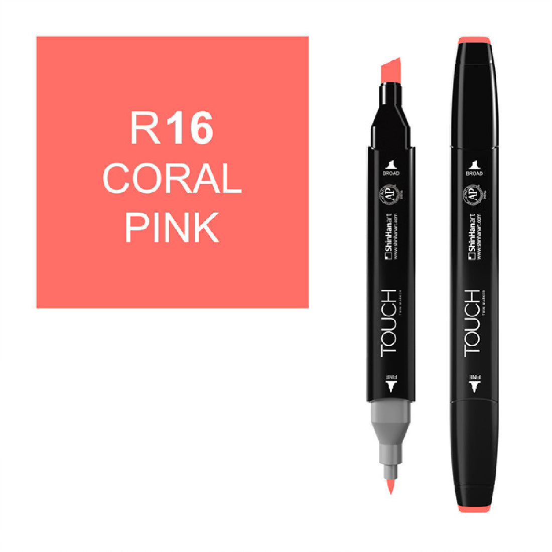 Touch Twin R16 Mercan Pembe Marker - Sanat, Çizim ve Tasarım Kalemi