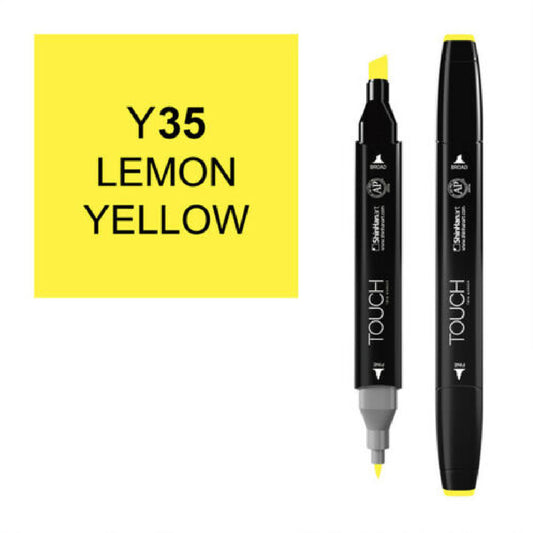 Touch Twin Y35 Limon Sarısı Marker - Profesyonel Sanat ve Çizim Kalemi