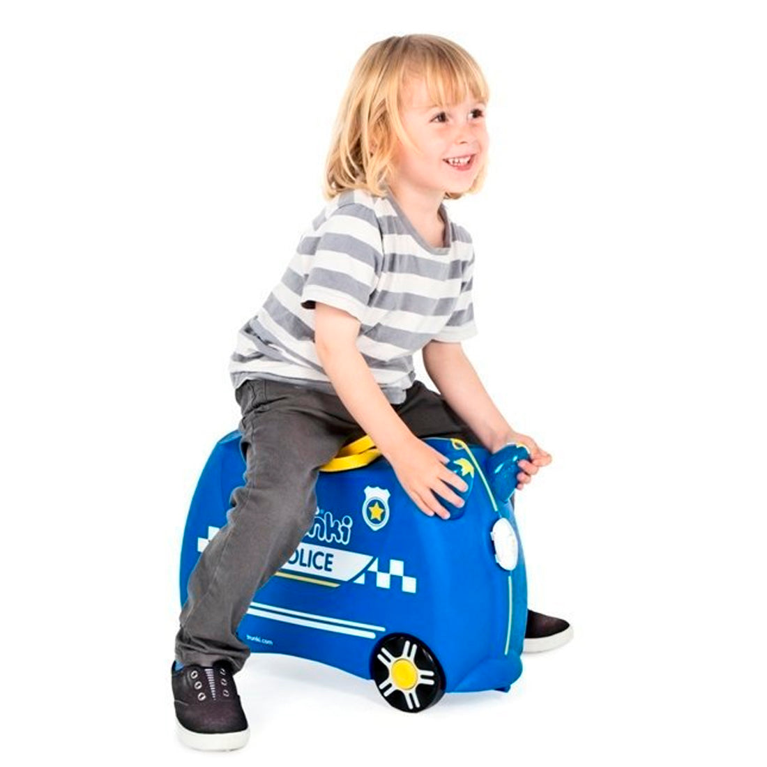 Trunki Polis Arabası Percy Unisex Çocuk Bavulu
