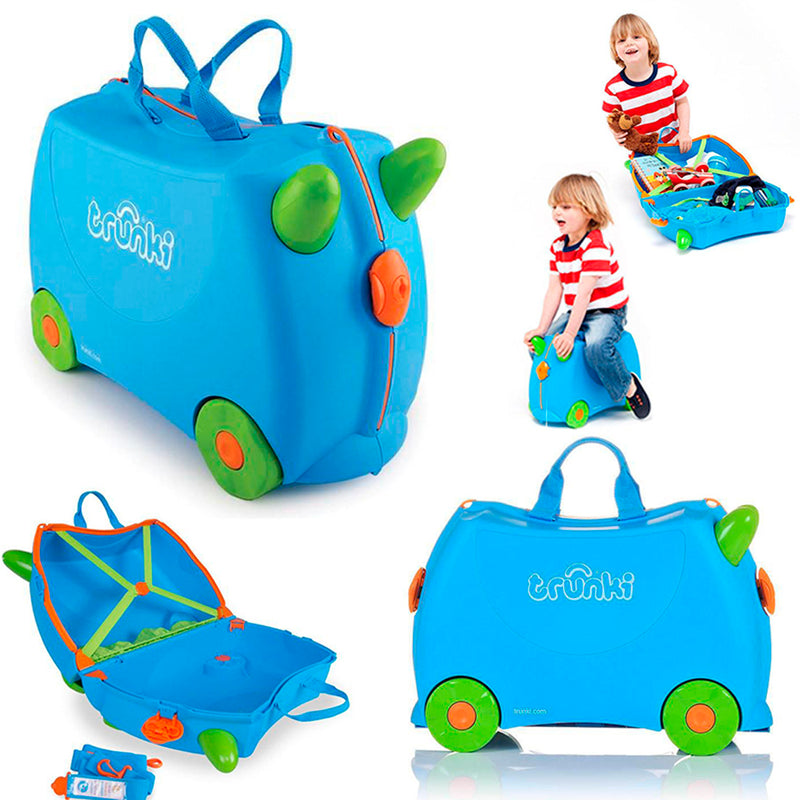 Trunki Terrance Mavi Unisex Çocuk Bavulu