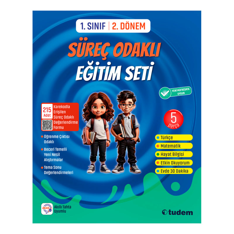 Tudem Yayınları 1.Sınıf 2. Dönem Süreç Odaklı Eğtitim Seti (5 Parça)