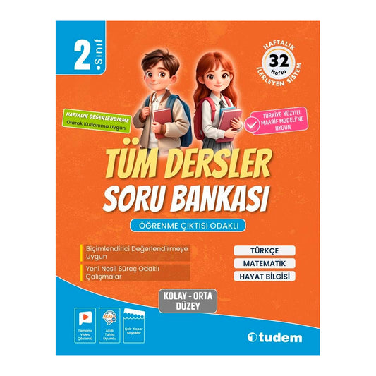 Tudem Yayınları 2. Sınıf Tüm Dersler Soru Bankası