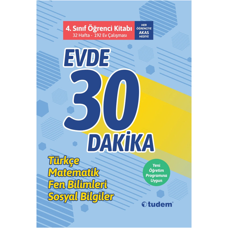 Tudem Yayınları 4. Sınıf Evde 30 Dakida Öğrenci Kitabı
