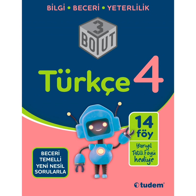 Tudem Yayınları 4. Sınıf Türkçe 3 Boyut Yeni Nesil Sorularla