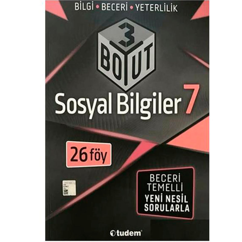 Tudem Yayınları 7. Sınıf Sosyal Bilgiler 3 Boyut Yeni Nesil Soruları