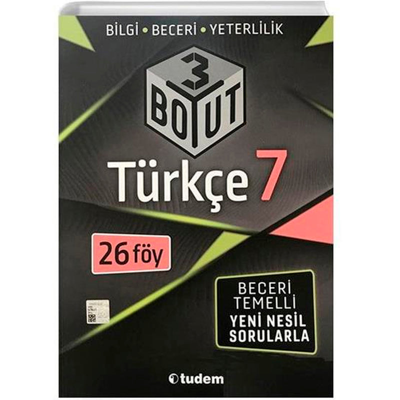 Tudem Yayınları 7. Sınıf Türkçe 3 Boyut Yeni Nesil Sorularla