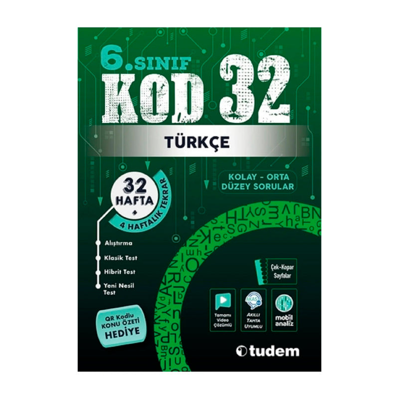 Tudem Yayınları 7.Sınıf Türkçe Kod 32 Soru Bankası