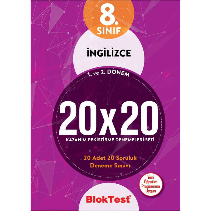 Tudem Yayınları 8. Sınıf Bloktest İngilizce 20x20 Kazanım Pekiştirme Denemeleri Seti