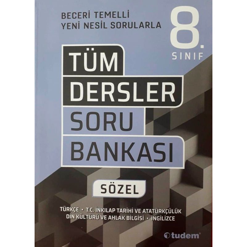 Tudem Yayınları 8. Sınıf Tüm Dersler Sözel Beceri Temelli Soru Bankası