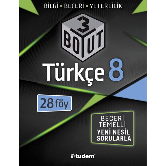 Tudem Yayınları 8. Sınıf Türkçe 3 Boyut Yeni Nesil Sorularla
