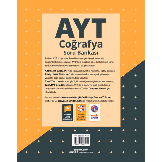 Tudem Yayınları AYT Coğrafya Soru Bankası