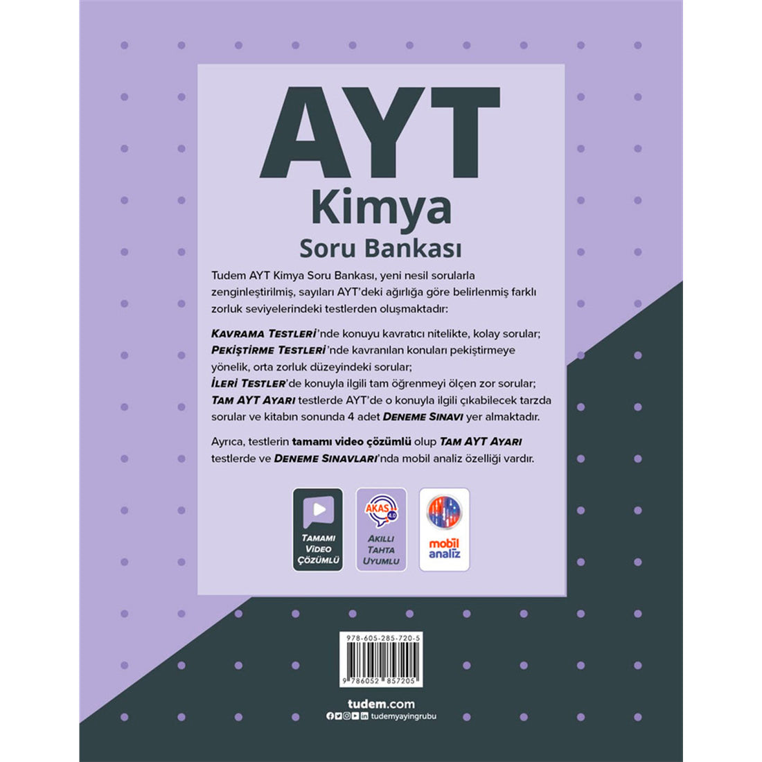 Tudem Yayınları AYT Kimya Soru Bankası Yeni