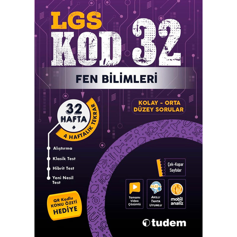 Tudem Yayınları KOD 32 LGS Fen Bilimleri 32 Hafta 4 Haftalık Tekrar