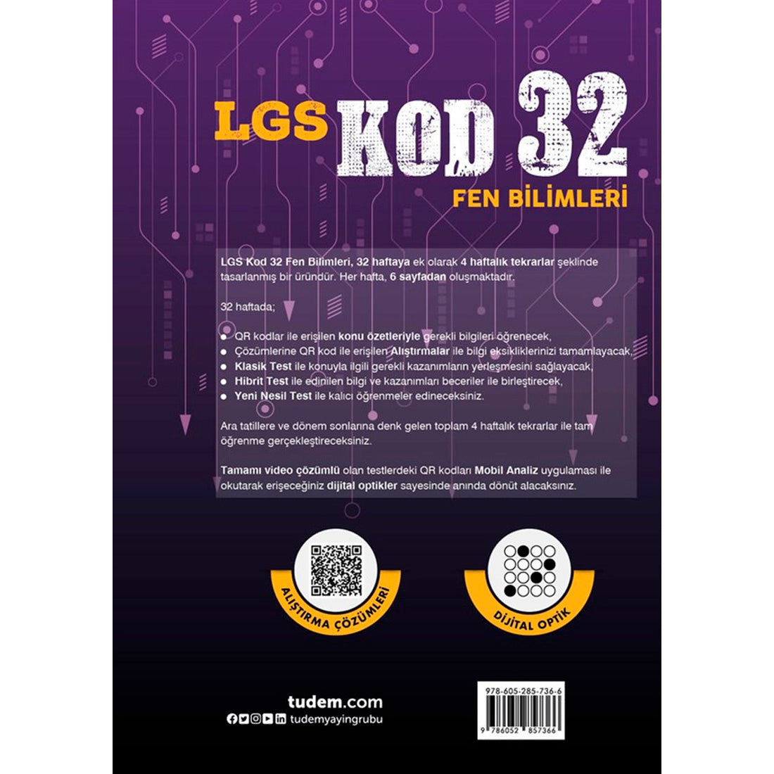 Tudem Yayınları KOD 32 LGS Fen Bilimleri 32 Hafta 4 Haftalık Tekrar