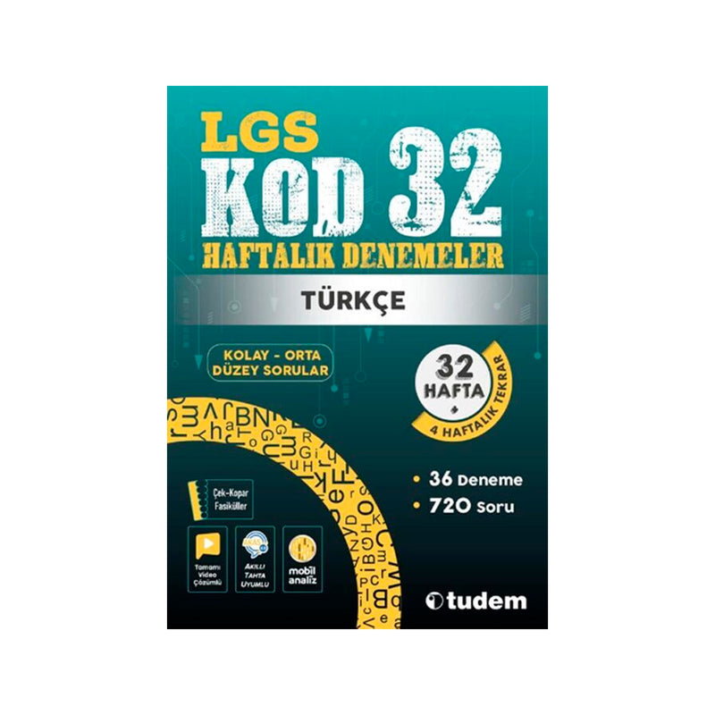 Tudem Yayınları Lgs Türkçe Kod 32 Haftalık Denemeler