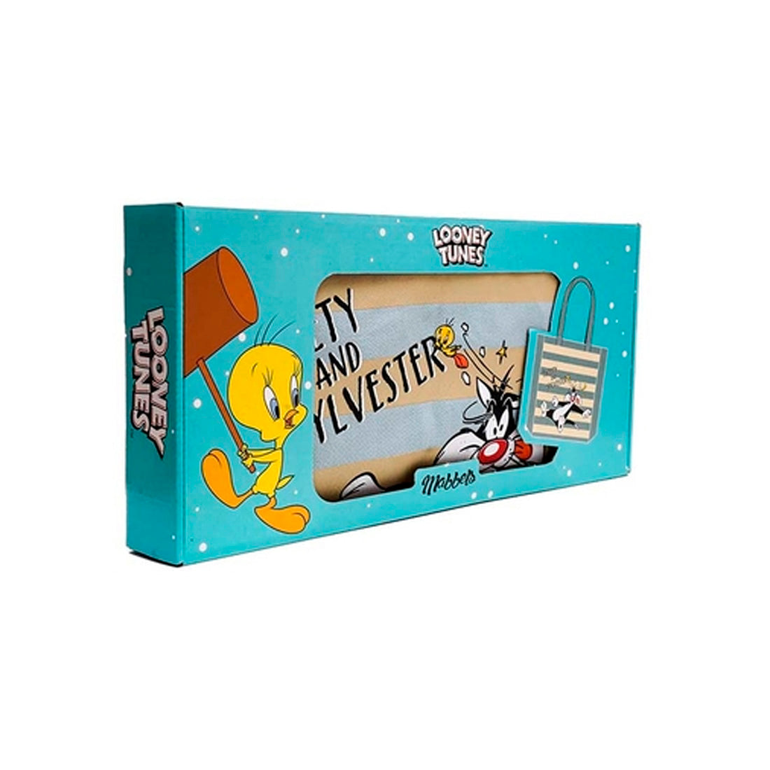 Tweety and Sylvester Gabardin Çizgili Bez Çanta 389255