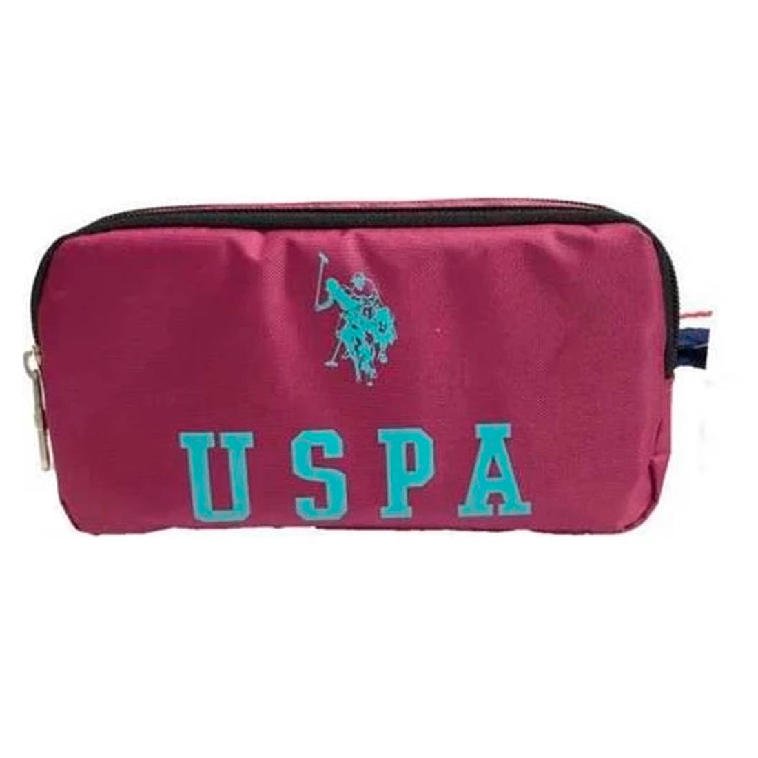 U.S. Polo Çift Bölmeli Mürdüm Siyah Unisex Kalem Kutusu