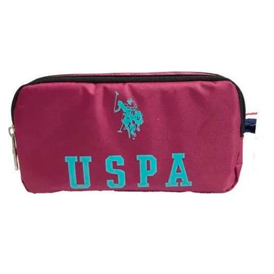 U.S. Polo Çift Bölmeli Mürdüm Siyah Unisex Kalem Kutusu