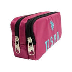 U.S. Polo Çift Bölmeli Mürdüm Siyah Unisex Kalem Kutusu