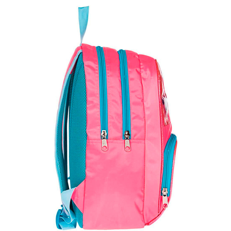 U.S. Polo Üç Bölmeli Pembe Yeşil Kız Çocuk İlkokul Çantası