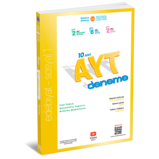 Üç Dört Beş Yayınları AYT 10 Edebiyat Sosyal 1 Denemesi