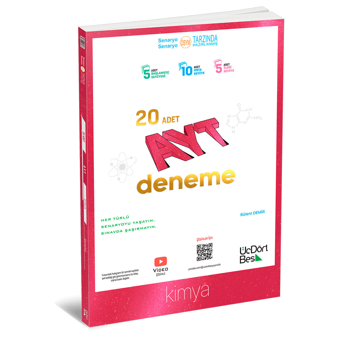 Üç Dört Beş Yayınları AYT 20'li Kimya Deneme