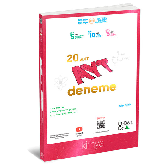 Üç Dört Beş Yayınları AYT 20'li Kimya Deneme
