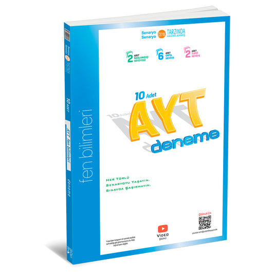 Üç Dört Beş Yayınları AYT Fen Bilimleri 10'lu Deneme 2023