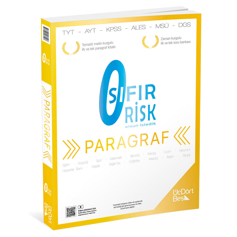 Üç Dört Beş Yayınları Sıfır Risk Paragraf
