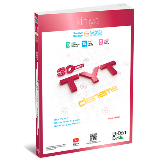 Üç Dört Beş Yayınları TYT Kimya 30 Deneme