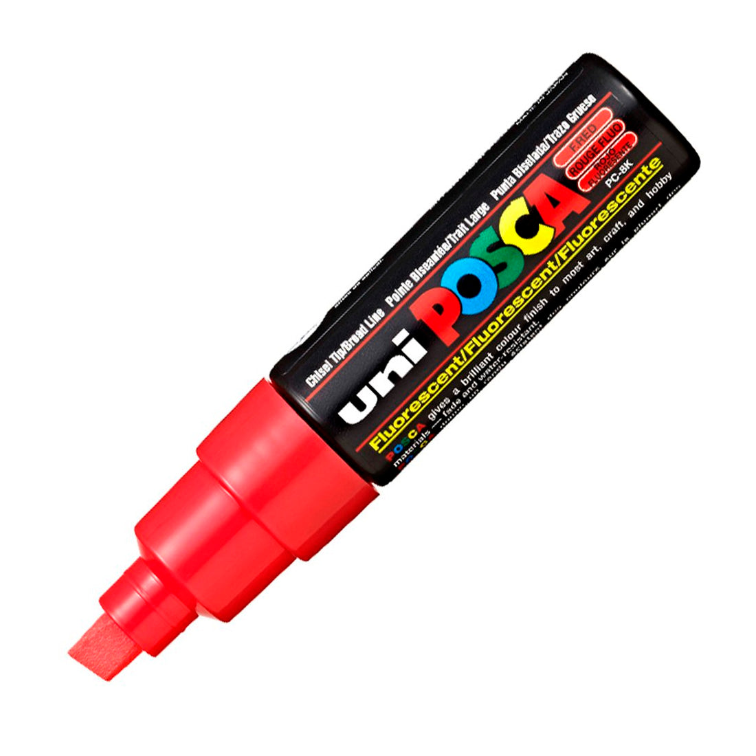 Uni-Bal Posca 8.0 Mm. Kırmızı Su Bazlı Poster Markör PC-8K