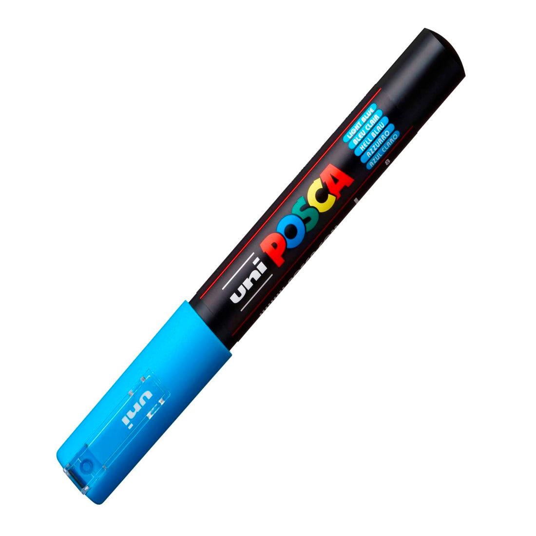 Uni Ball 0,7mm Açık Mavi Su Bazlı Poster Markörü - Sanatsal Çizim ve Dekorasyon Kalemi