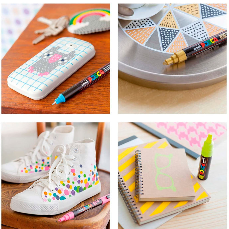 Uni-Ball PC-1M Posca 0.7 Beyaz Su Bazlı Markör Kalem - Sanat, Çizim ve Yüzey Boyama Kalemi