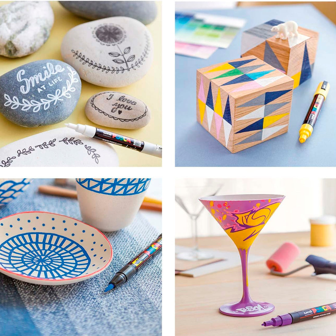 Uni-Ball PC-1M Posca 0.7 Gümüş Su Bazlı Poster Markör Kalem - Sanat, Çizim ve Dekorasyon Kalemi