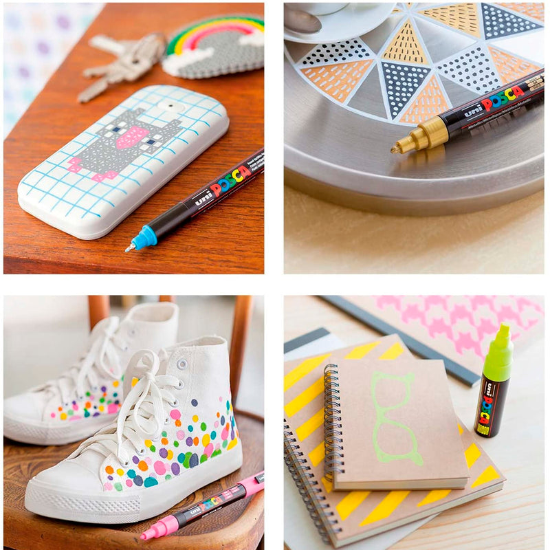 Uni-Ball PC-1M Posca 0.7 Siyah Su Bazlı Poster Markör Kalem - Sanat, Çizim ve Hobi Kalemi