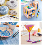 Uni-Ball PC-5M Posca 0.8-2.5 mm Metalik Mor Su Bazlı Poster Markör Kalem - Sanat, Çizim, Boy