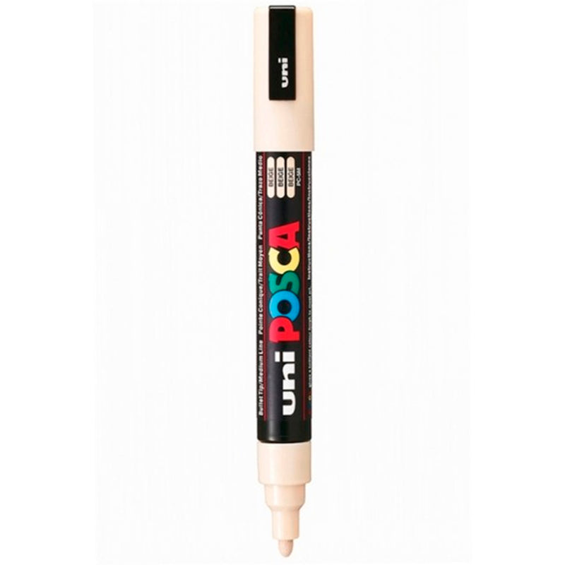Uni-Ball PC-5M Posca 1.8-2.5 Bej Su Bazlı Poster Markör Kalem - Sanat, Çizim ve Hobi