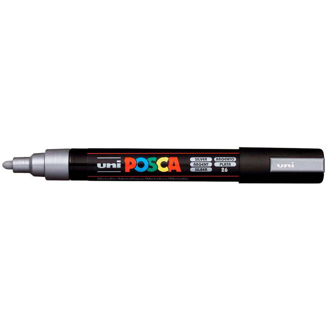 Uni-Ball PC-5M Posca 1.8-2.5 Gümüş Su Bazlı Markör Kalem - Sanat, Çizim ve Dekorasyon Kalemi
