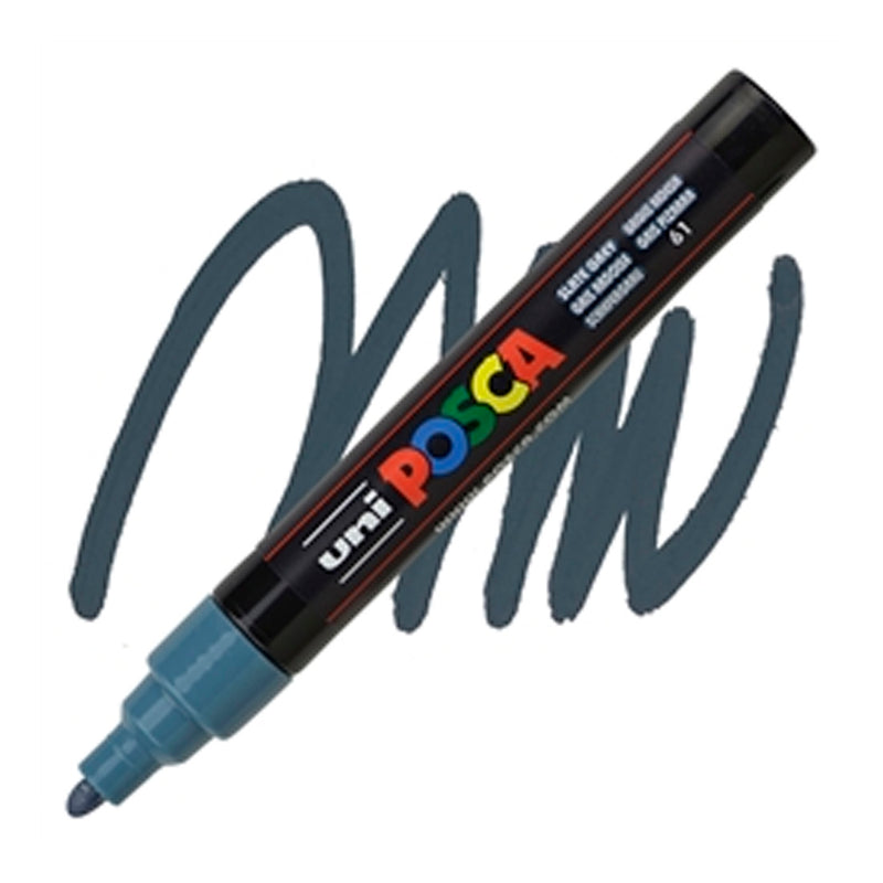 Uni-Ball PC-5M Posca 1.8-2.5 Kurşun Gri Su Bazlı Poster Markör Kalem - Sanatsal Çizim ve Boyama Kal