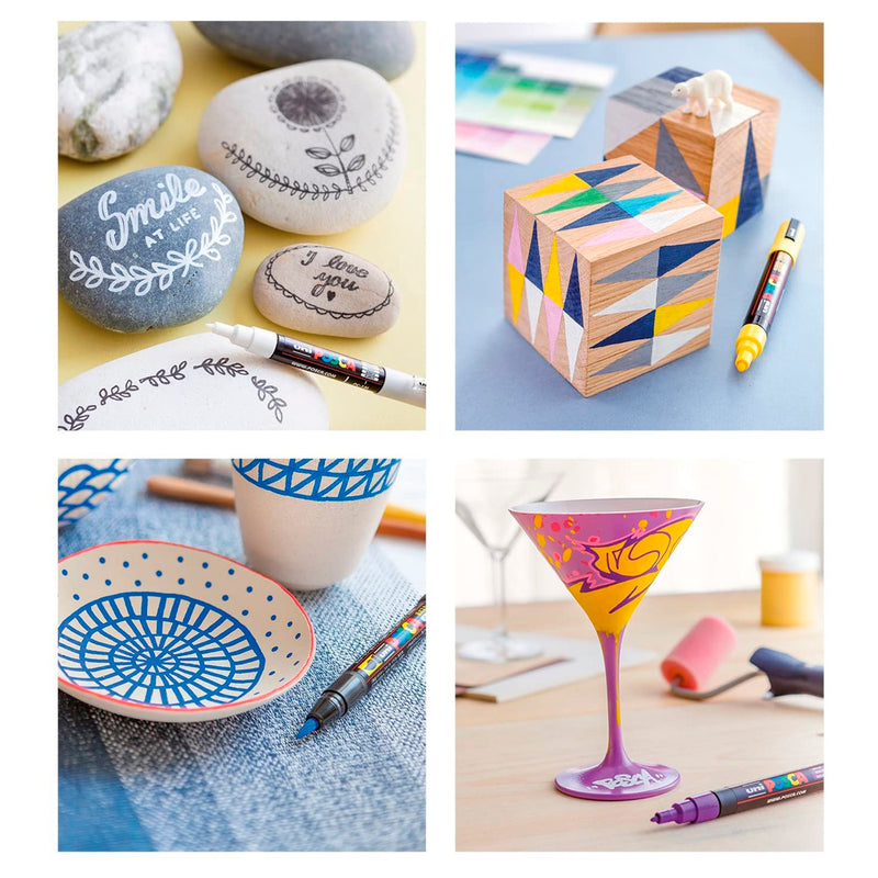 Uni-Ball PC-5M Posca Mor Su Bazlı Poster Markör Kalem - Sanat, Çizim ve Hobi Markörü